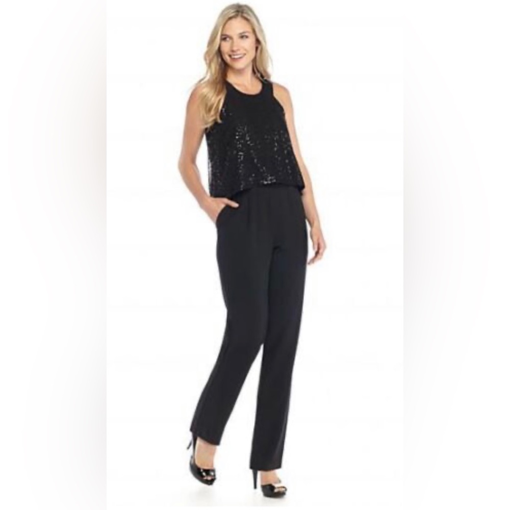 NWT Cynthia Rowley Sleeveless One Piece Romper with Sequined Top Sz 4